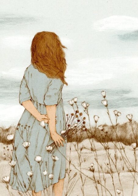 Lovely Vintage Illustration Art by Julianna Bíbor