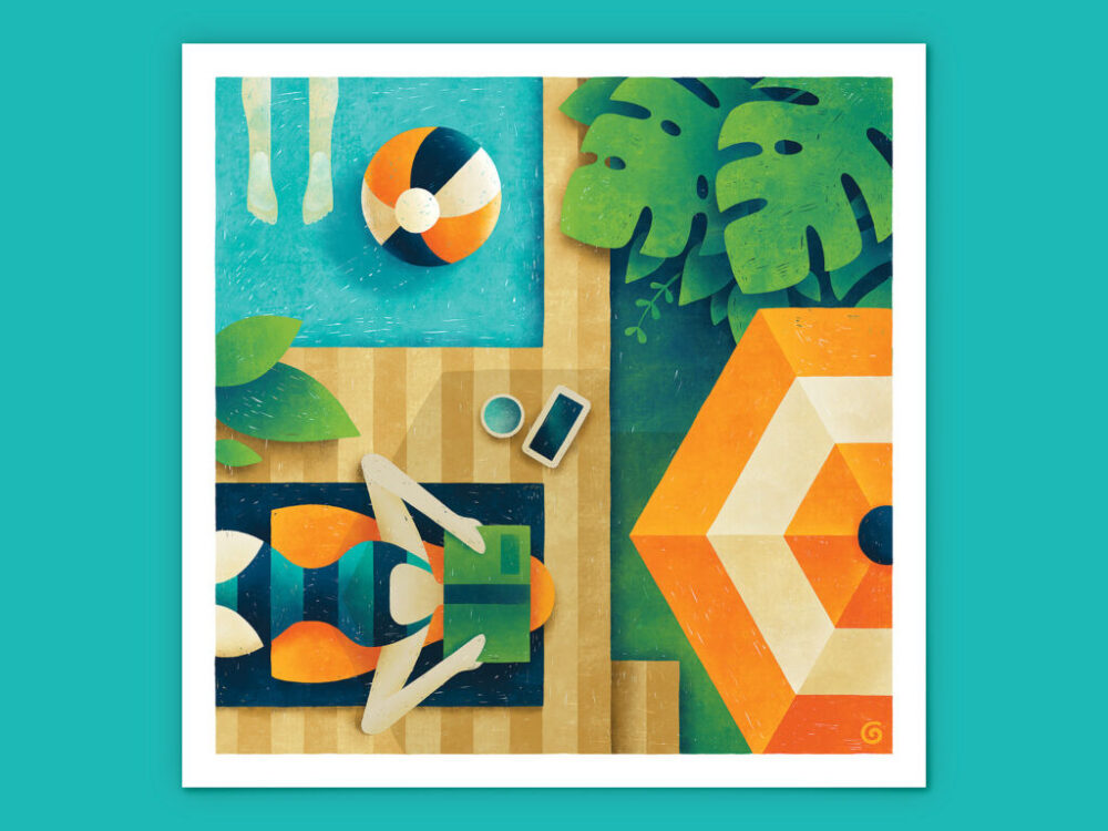 digital art summer illustrations