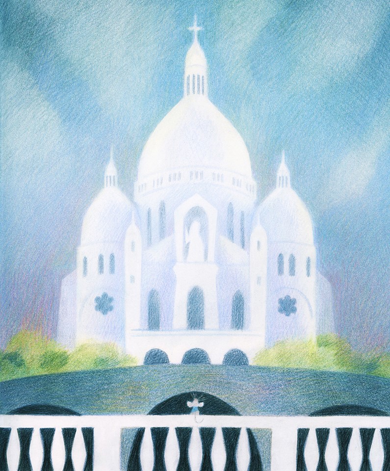 Genevieve Godbout children's book illustration book art kids mouse character art animal architecture cathedral