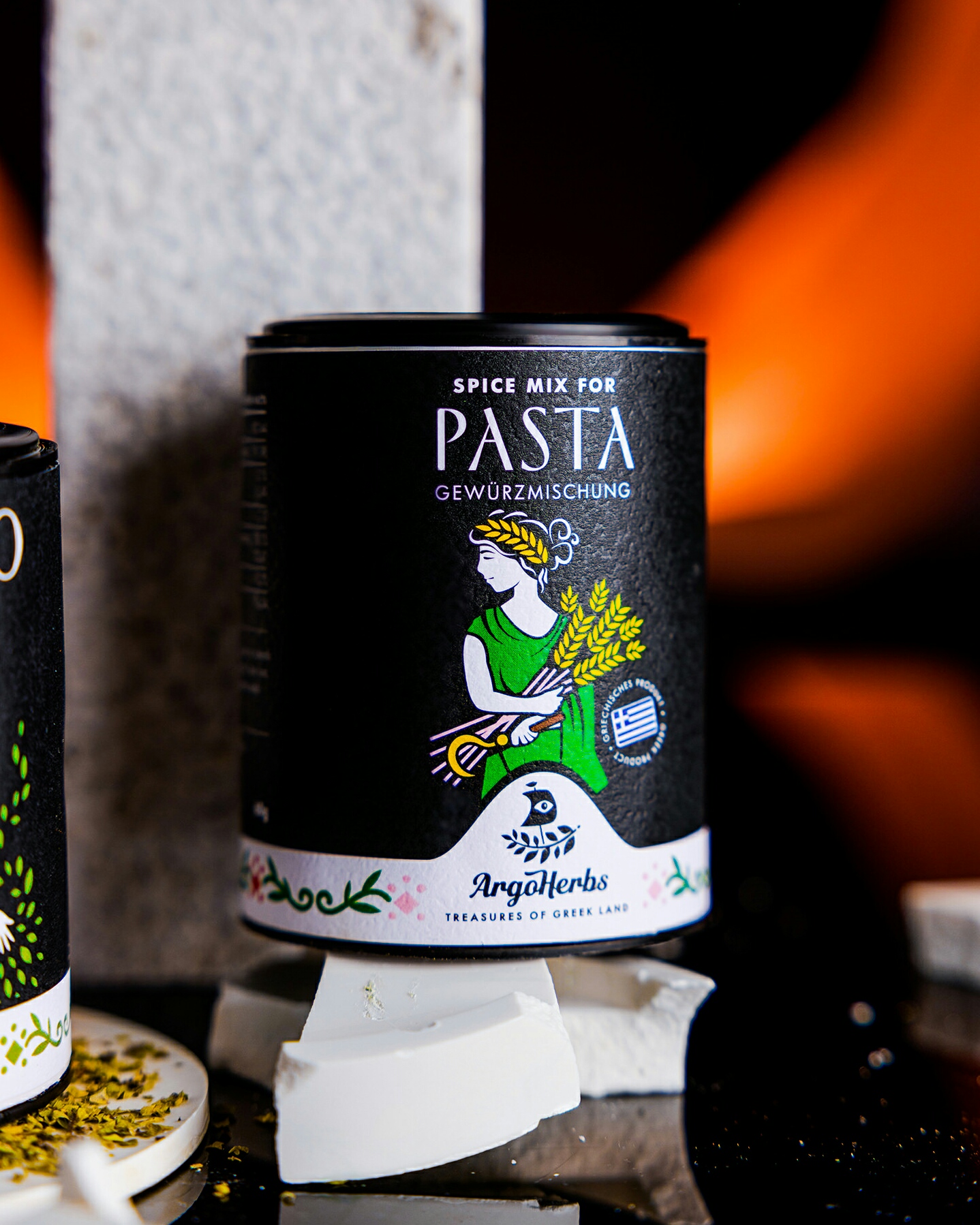 spices herbs packaging design illustration greek mythology graphic design