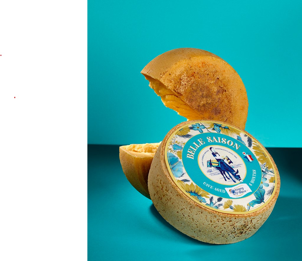 packaging design with illustration cheese label dairy brand