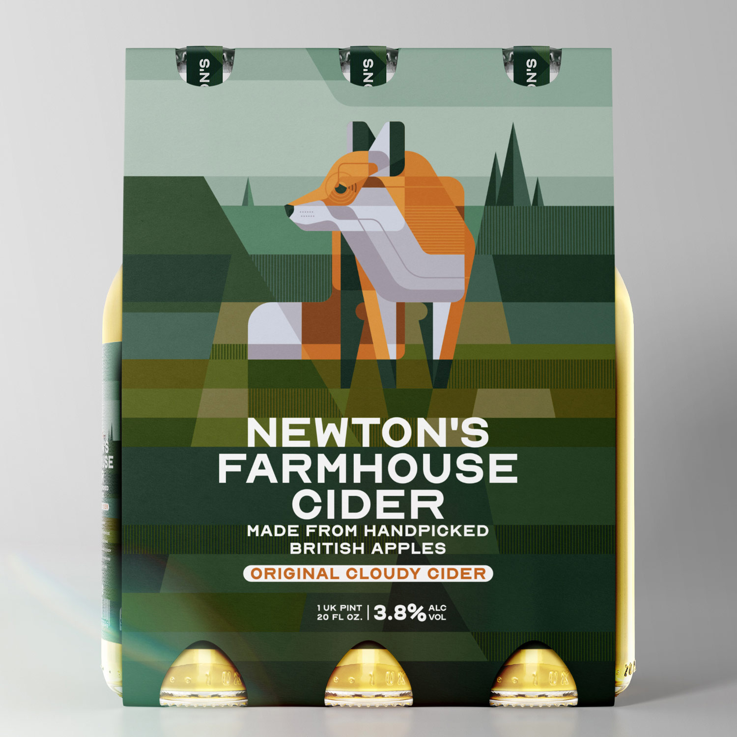 cider brand label design packaging illustration animals fox