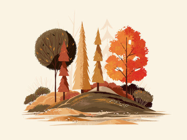 Scenic Digital Art of Seasons by Illustration Artist Matt Carlson