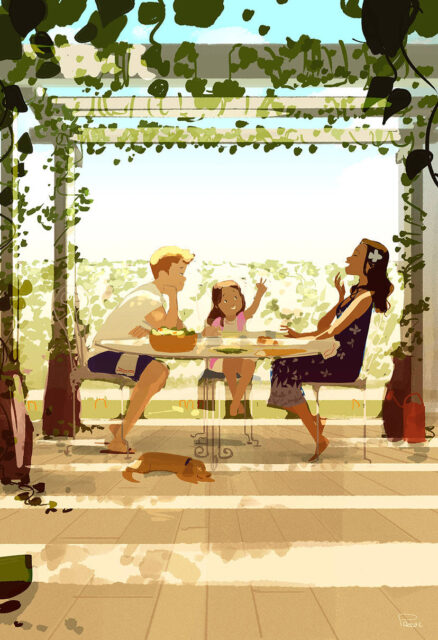 Many Faces of Love in Family Illustrations by Pascal Campion
