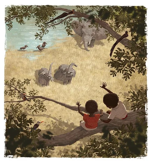 kayla harren book illustration artist kidlit children's books digital art characters nature animals elephant