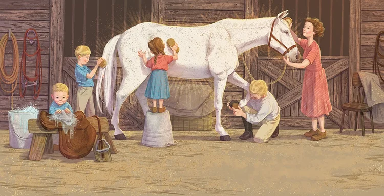kayla harren book illustration artist kidlit children's books digital art characters nature animals horse