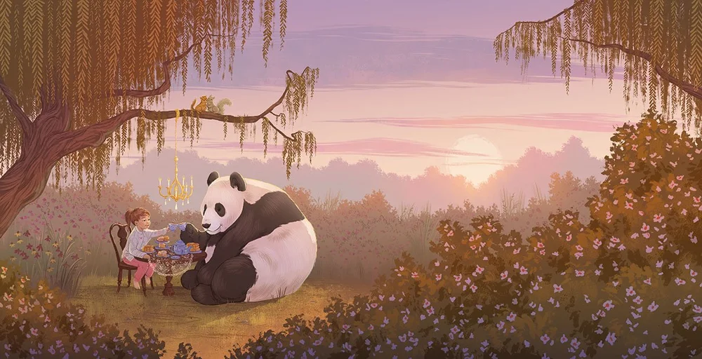 kayla harren book illustration artist kidlit children's books digital art characters nature animals panda