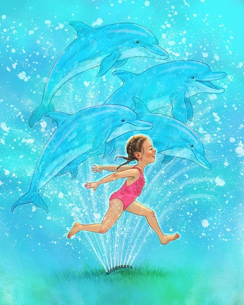 kayla harren book illustration artist kidlit children's books digital art characters nature animals sea dolphins