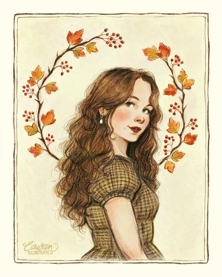 lauren bultman illustration artist digital art traditional art nature vintage woman girl portrait