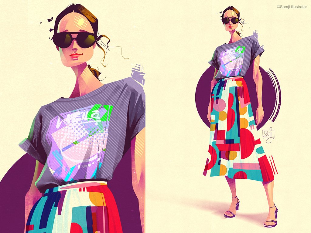 samji illustrator people illustrations digital illustration art