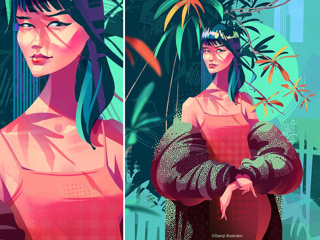 samji illustrator people illustrations digital illustration art