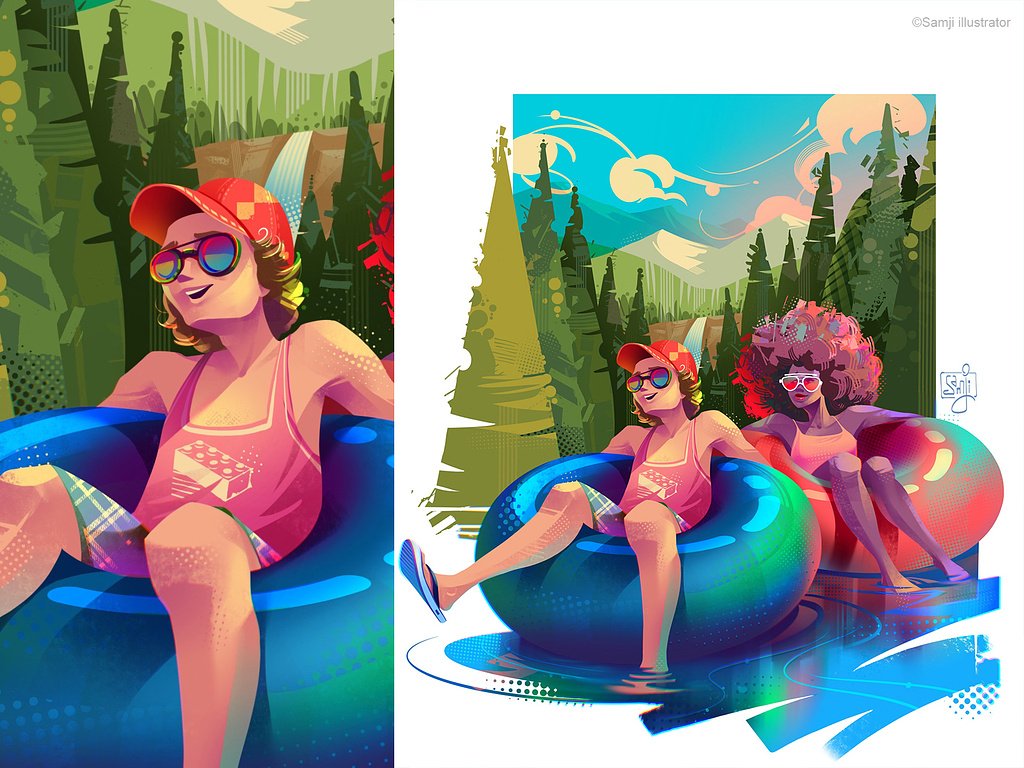 samji illustrator people illustrations digital illustration art
