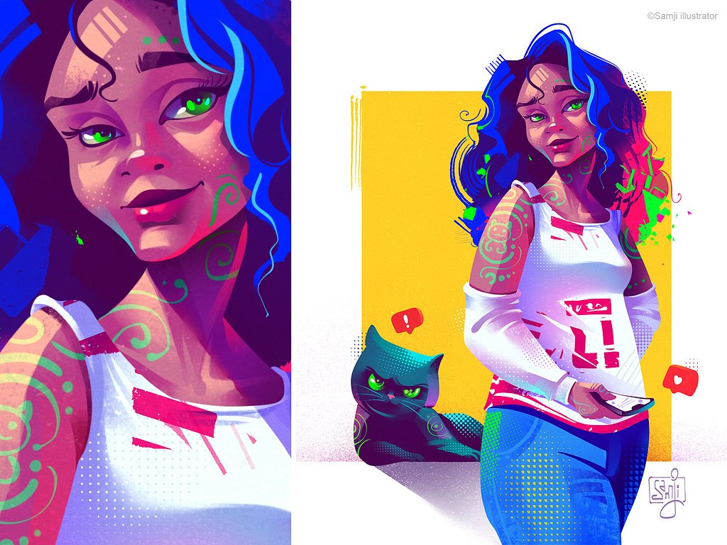 samji illustrator people illustrations digital illustration art