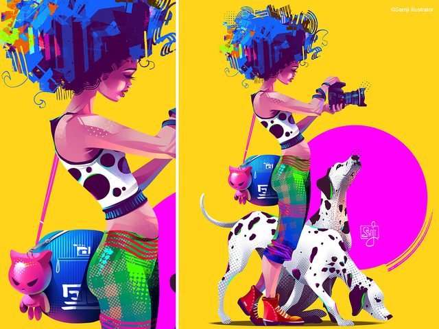 Emotional and Vibrant People Illustrations by Samji Illustrator
