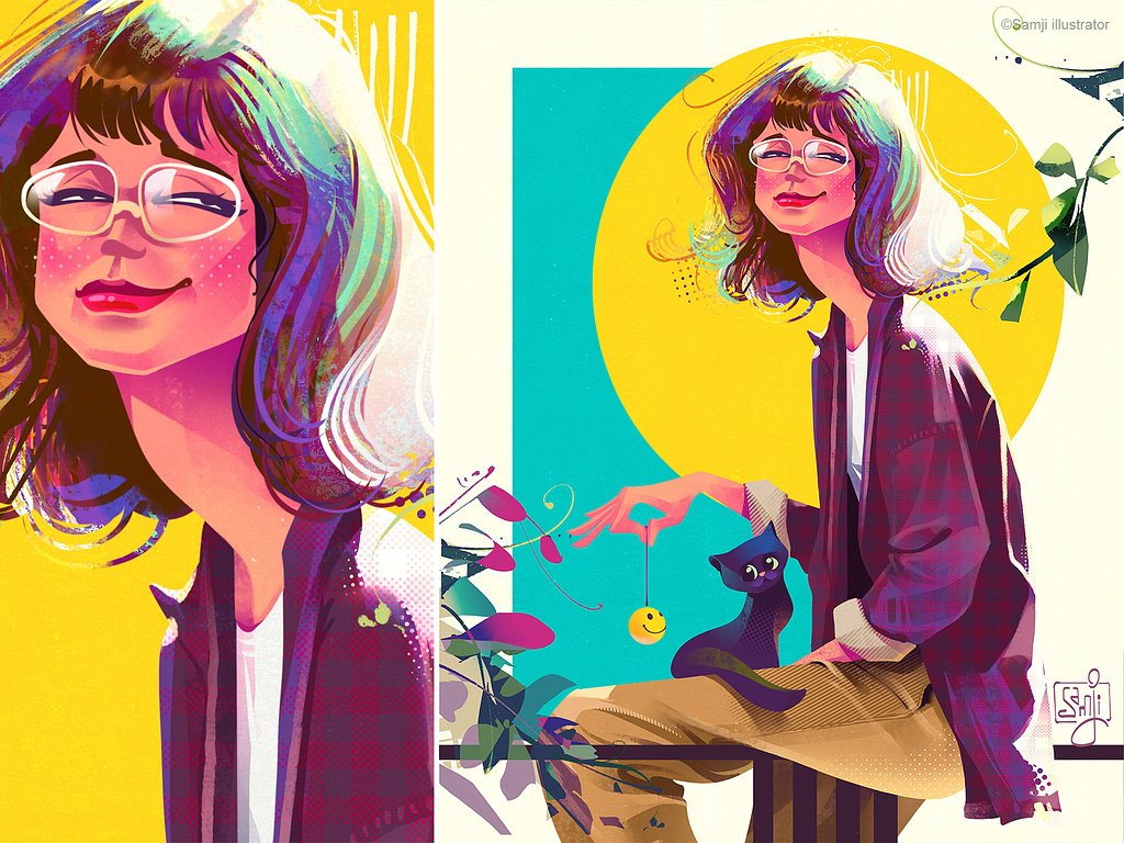 samji illustrator people illustrations digital illustration art