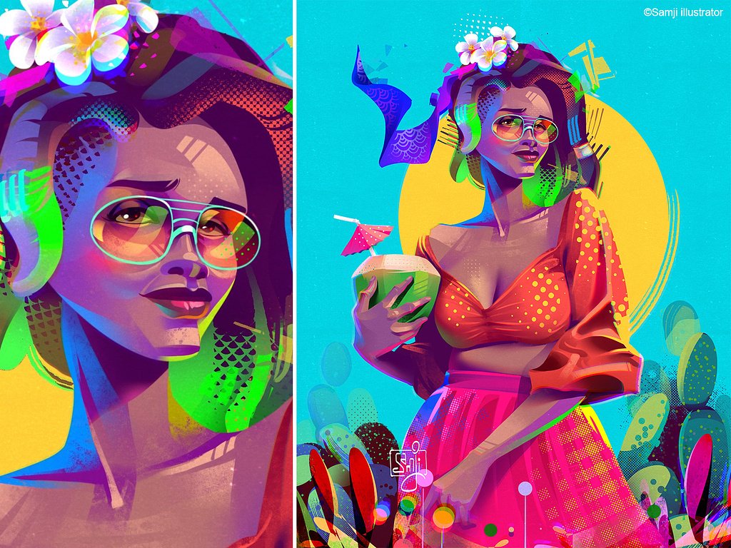 samji illustrator people illustrations digital illustration art
