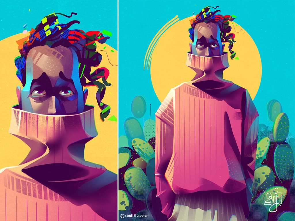 samji illustrator people illustrations digital illustration art