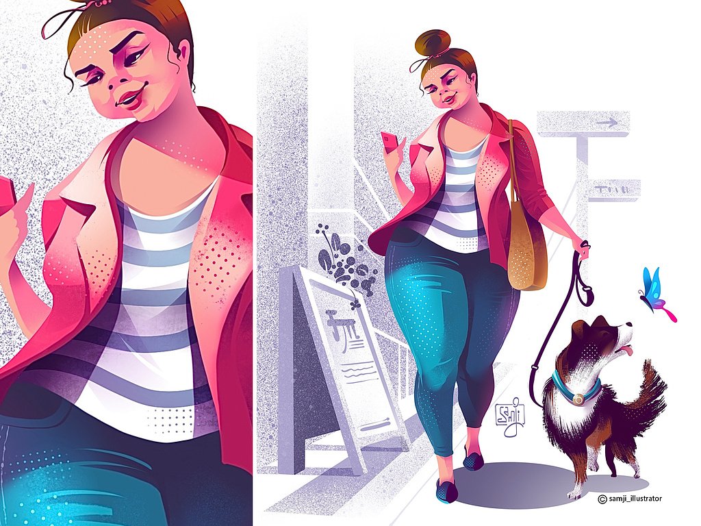 samji illustrator people illustrations digital illustration art