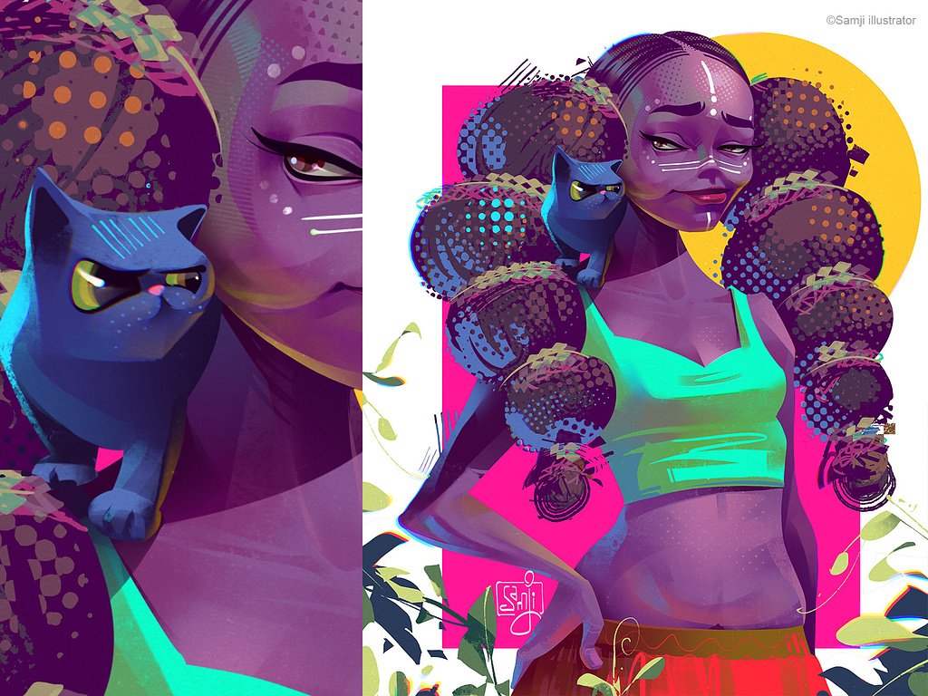 samji illustrator people illustrations digital illustration art